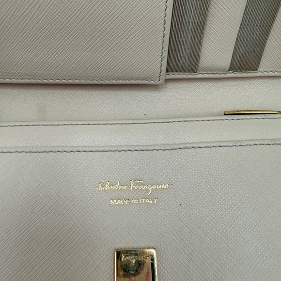 Salvatore Ferragamo Tan Leather Clutch - Picture 4 of 8